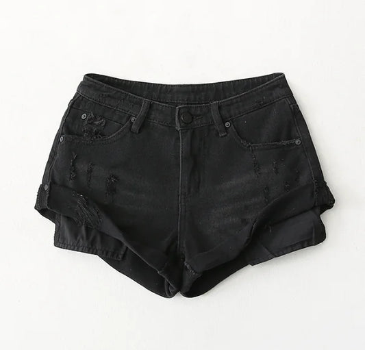 Pantaloncini in denim a vita bassa