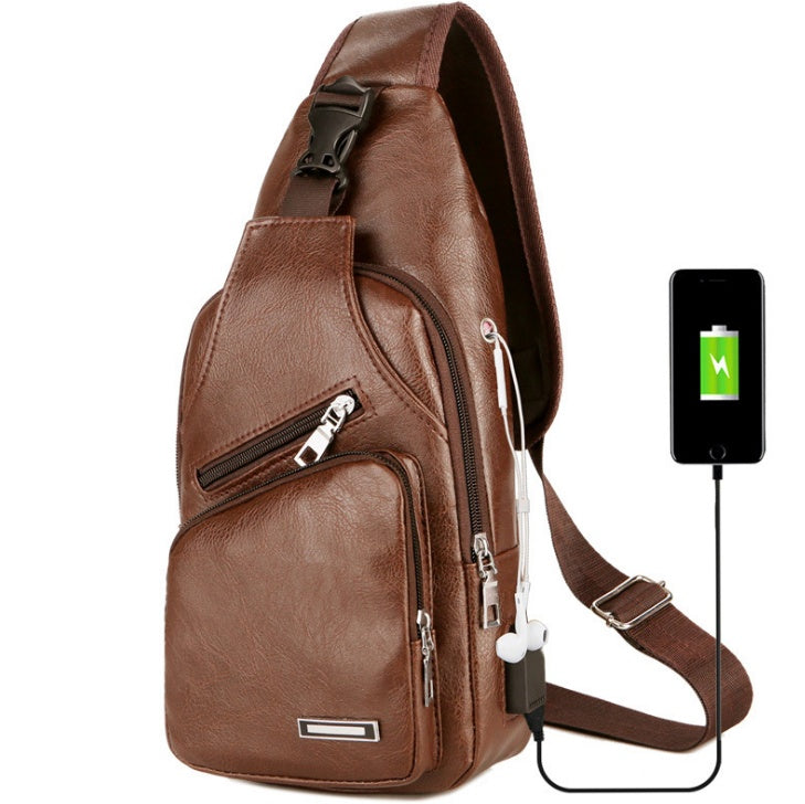 Borsa a tracolla portatile USB con ricarica