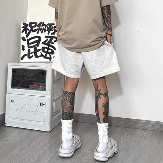 Pantaloncini casual da uomo, pantaloni larghi da tuta