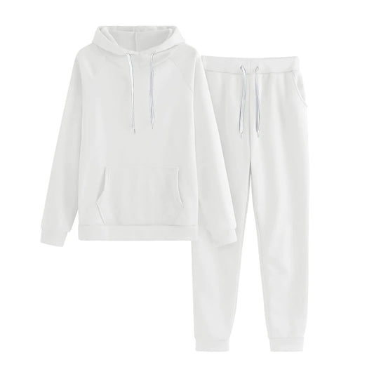JMMSlmax Set tuta da donna in due pezzi, tute unisex con felpa con cappuccio e pantaloni da jogging