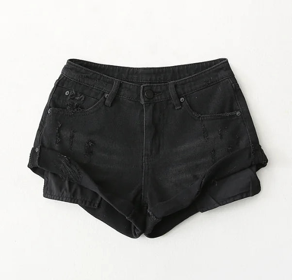 Pantaloncini in denim a vita bassa