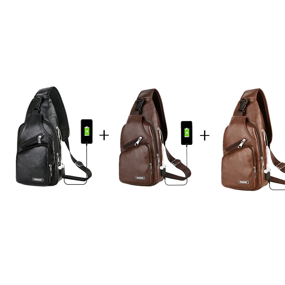 Borsa a tracolla portatile USB con ricarica