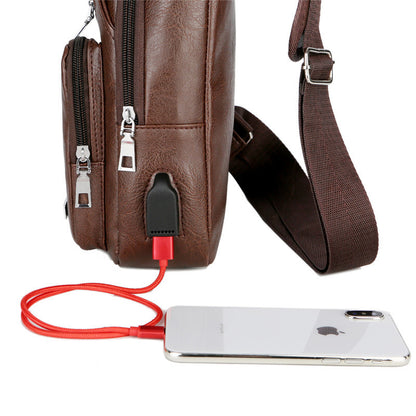 Borsa a tracolla portatile USB con ricarica