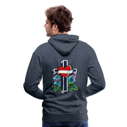 Men’s Premium Hoodie - heather denim