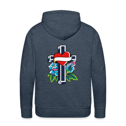 Men’s Premium Hoodie - heather denim