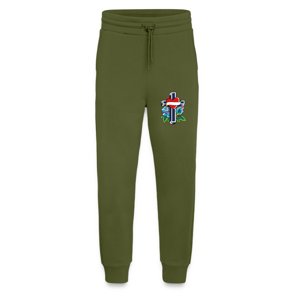 Pantaloni sportivi ecologici casual Made in UE - MOSS GREEN