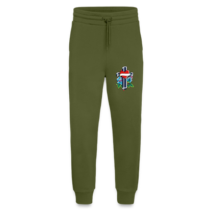 Pantaloni sportivi ecologici casual Made in UE - MOSS GREEN