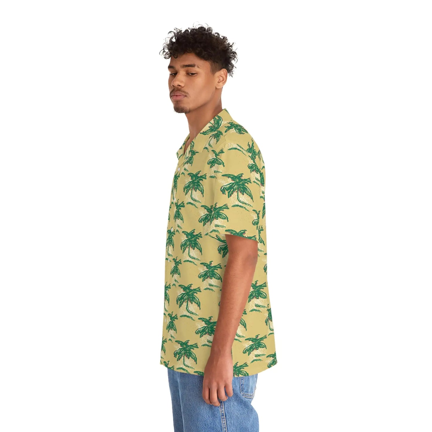 Camicia hawaiana tropicale Palm Mirage da uomo