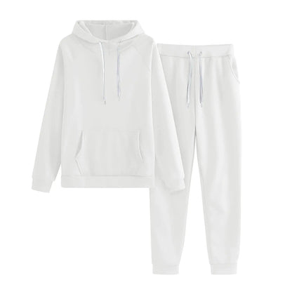 JMMSlmax Set tuta da donna in due pezzi, tute unisex con felpa con cappuccio e pantaloni da jogging