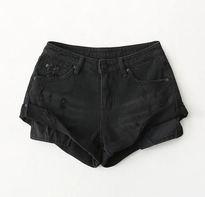 Pantaloncini in denim a vita bassa