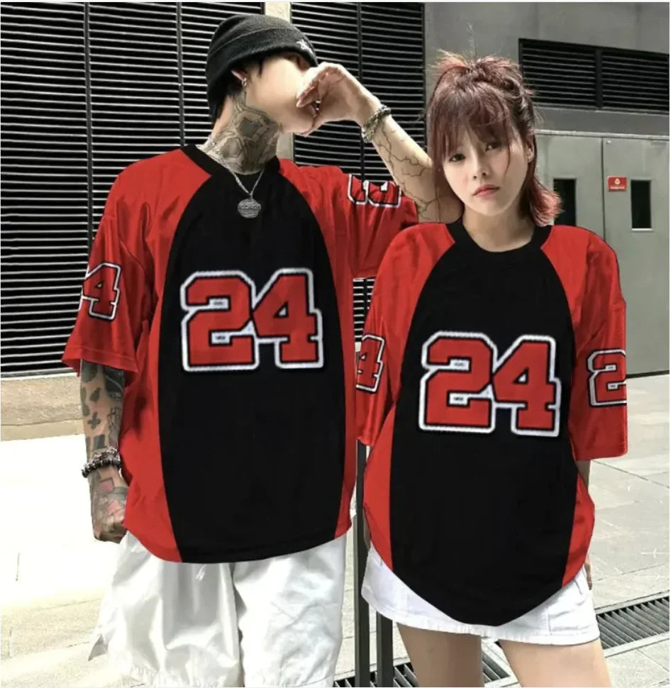 Camiseta Casual de Corte Holgado y Cuello Redondo para Hombre