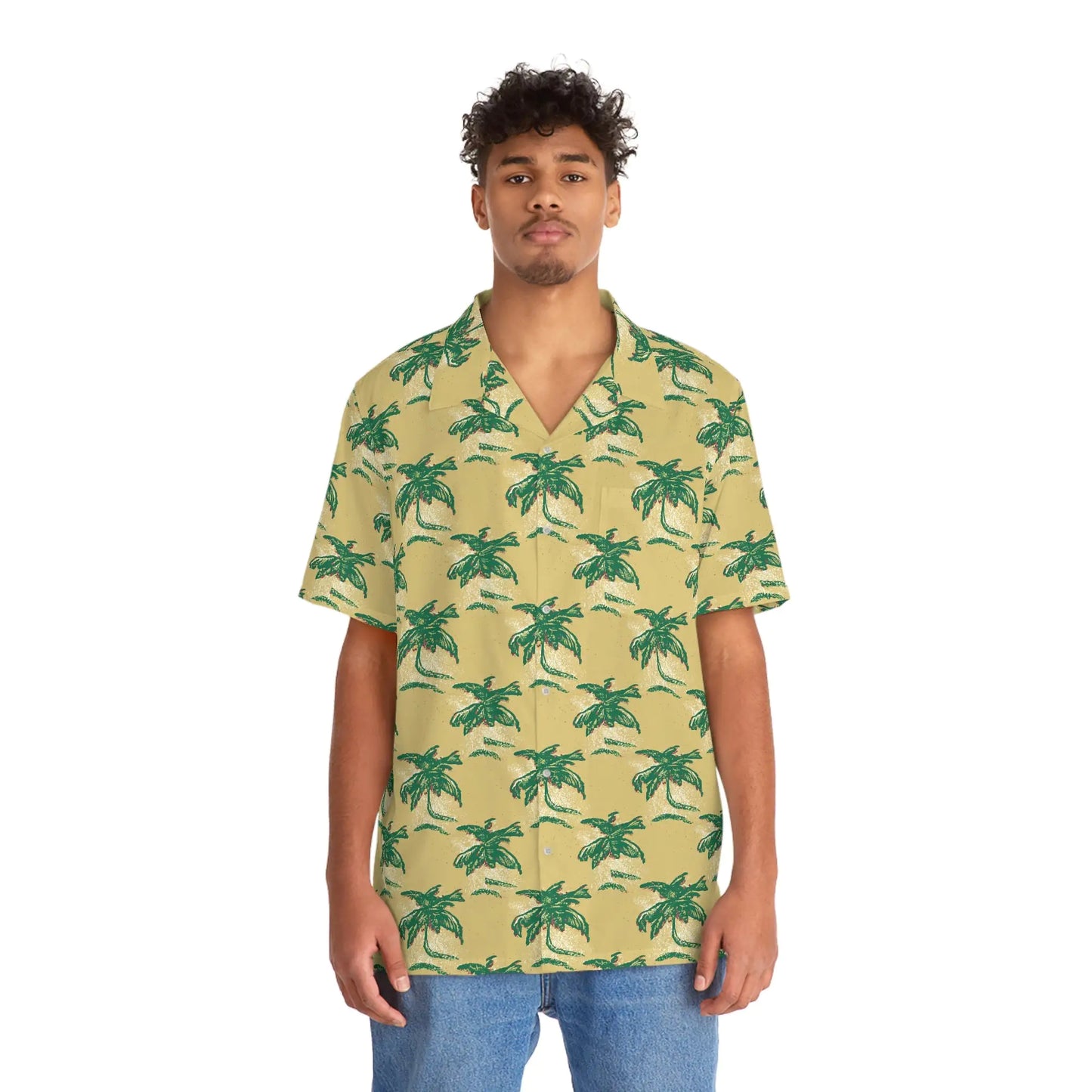 Camicia hawaiana tropicale Palm Mirage da uomo