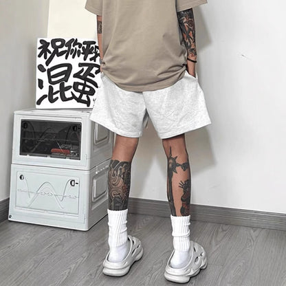 Pantaloncini casual da uomo, pantaloni larghi da tuta