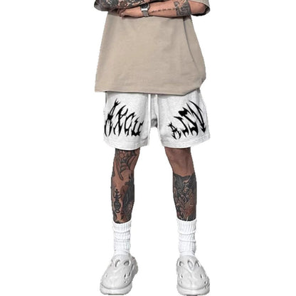 Pantaloncini casual da uomo, pantaloni larghi da tuta