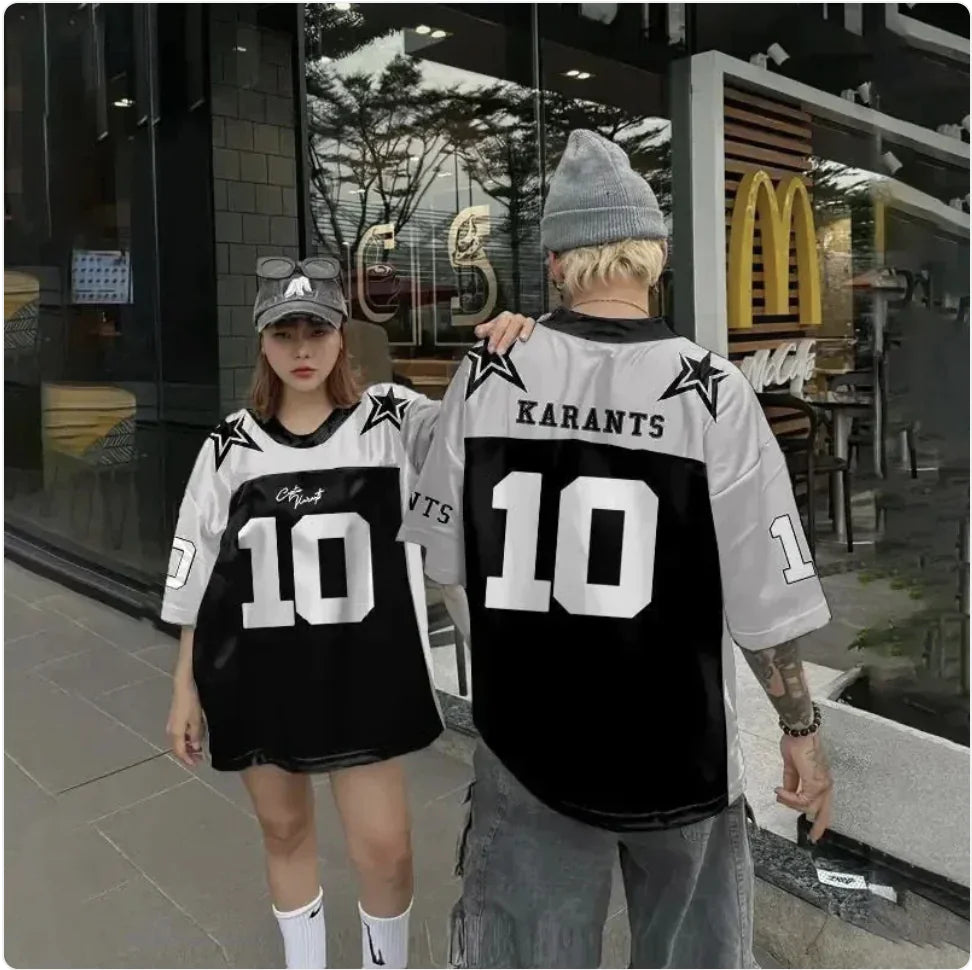 Camiseta Casual de Corte Holgado y Cuello Redondo para Hombre