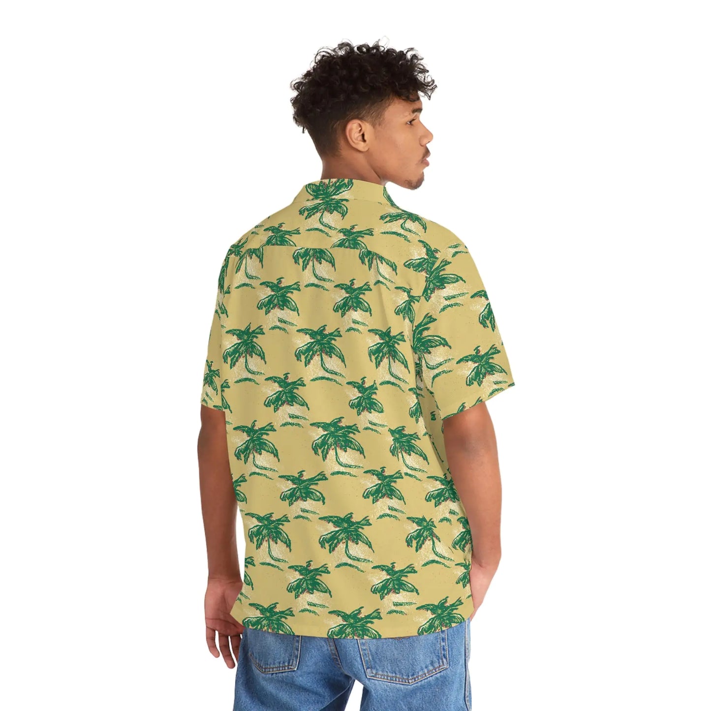 Camicia hawaiana tropicale Palm Mirage da uomo